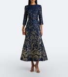 Simkhai Claravelle belted jacquard cocktail dress