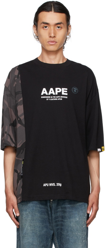 Photo: AAPE by A Bathing Ape Black Camo Logo T-Shirt