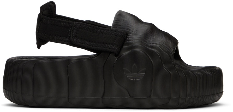 Photo: adidas Originals Black Adilette 22 XLG Slides