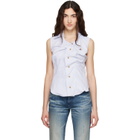 Vivienne Westwood Blue Short Sleeve Drunken Shirt