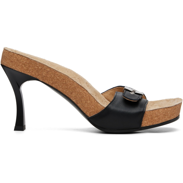 Photo: Balenciaga Black Scholl Edition Calfskin Heeled Sandals