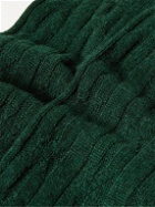 Anderson & Sheppard - Cable-Knit Cashmere Socks - Green