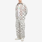 ERL Men's Checkerboard Cargo Trousers in Black/White