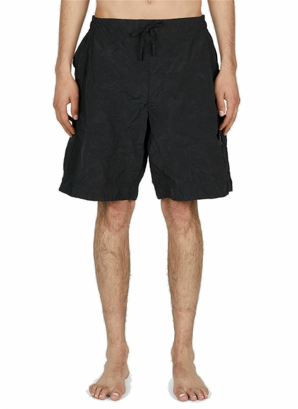 Photo: Stone Island Shadow Project - Compass Patch Swim Shorts in Black