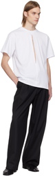 LGN Louis Gabriel Nouchi White Slit T-shirt