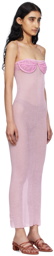 Isa Boulder SSENSE Exclusive Pink Maxi Dress & Bra Set