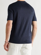 THOM SWEENEY - Knitted Linen T-Shirt - Blue