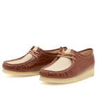Clarks Originals Women's Croc patent Wallabee Boot in Tan Interest