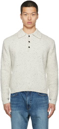 Recto Wool Puzzle Collar Polo Sweater