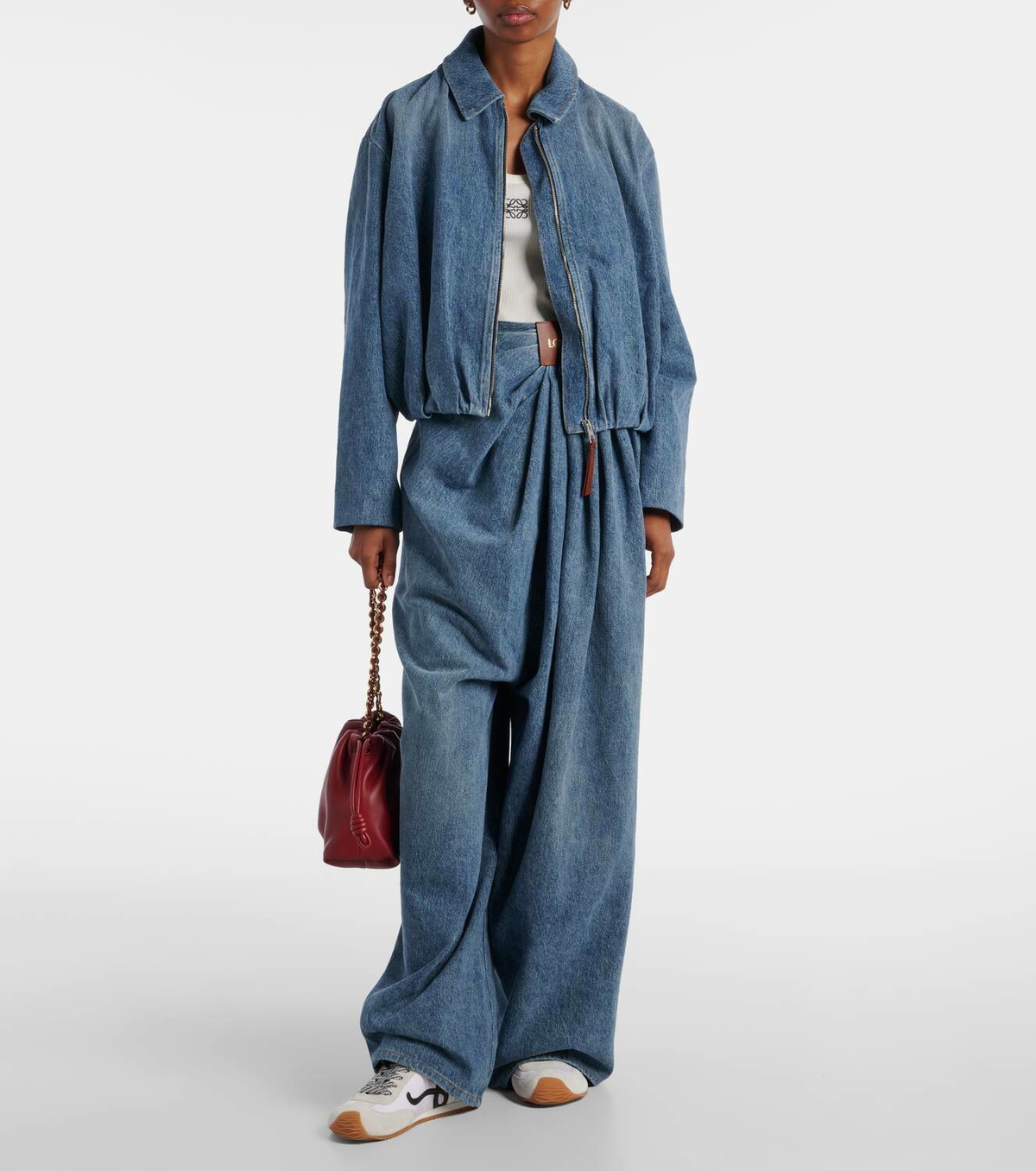 Loewe Draped wide-leg jeans Loewe