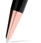 Montblanc - Meisterstück 90 Years LeGrand Resin and Rose Gold-Plated Ballpoint Pen - Black