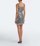 Là Fuori Shell sequined chainmail minidress
