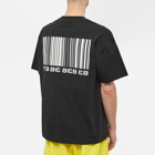 VTMNTS Men's Big Barcode T-Shirt in Black