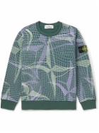 Stone Island Junior - Logo-Appliquéd Cotton-Fleece Sweatshirt - Green