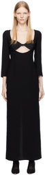 BEVZA Black Seashell Bra Maxi Dress