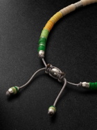 M. Cohen - Mini Rizon Sterling Silver and Cord Beaded Bracelet - Green