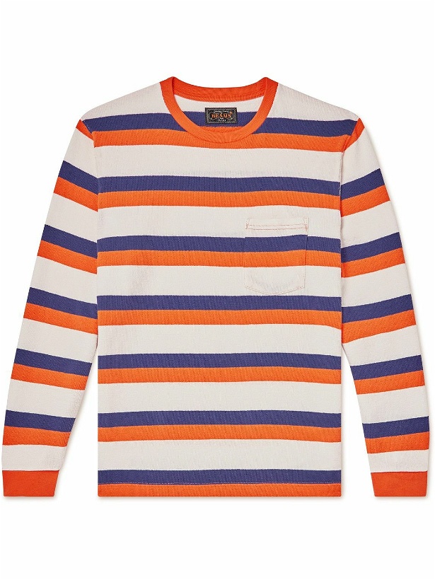 Photo: Beams Plus - Striped Cotton T-shirt - Orange