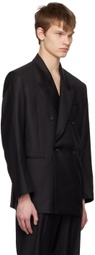 Youth Black Double-Breasted Blazer
