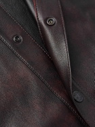 Acne Studios - Laraw Oversized Leather Shirt Jacket - Burgundy