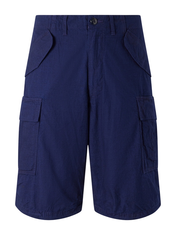Photo: Beams Plus - Straight-Leg Cotton-Ripstop Cargo Shorts - Blue