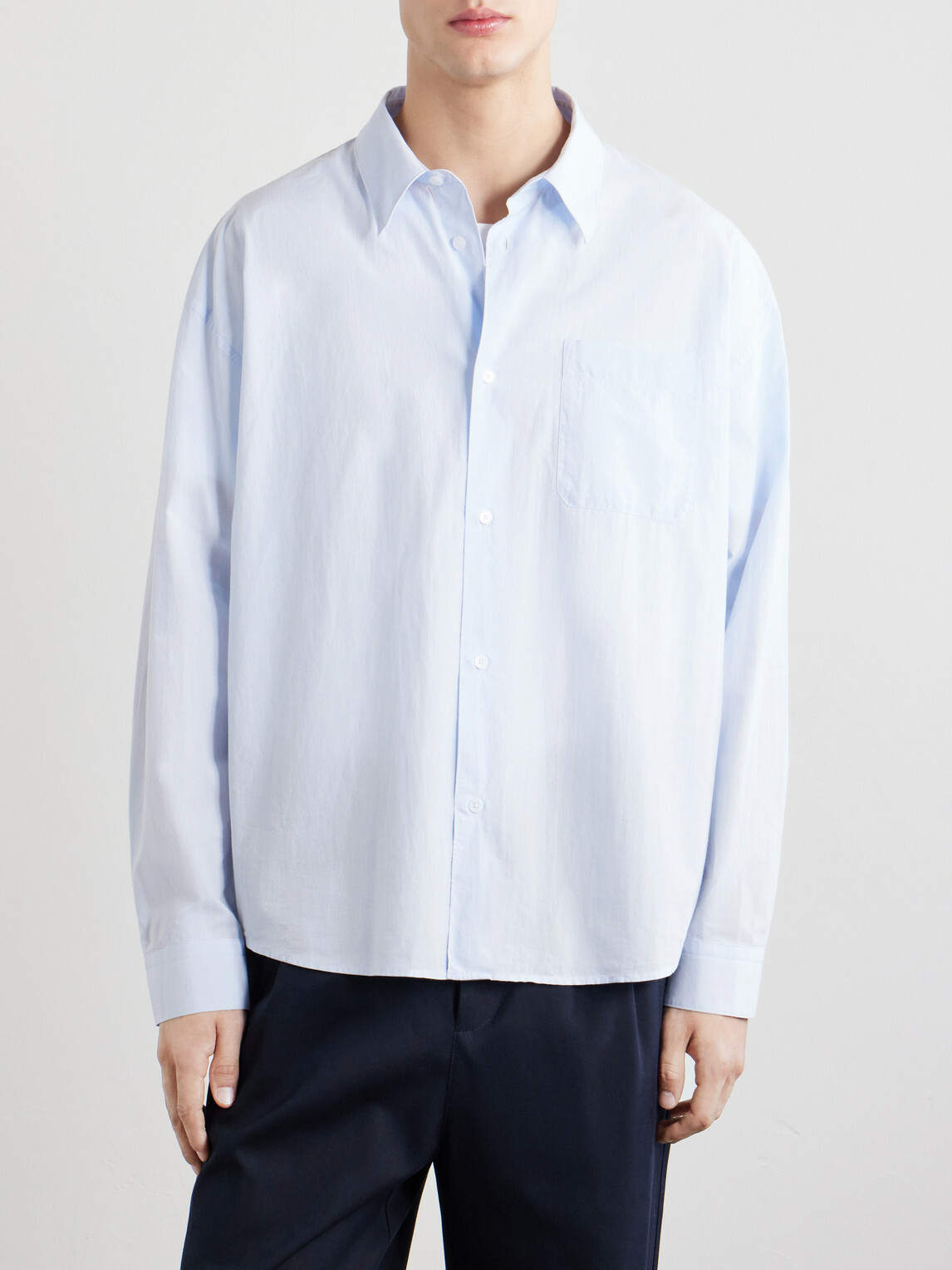 FRAME - Cotton-Poplin Shirt - Blue