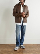 Polo Ralph Lauren - Maxwell Logo-Embroidered Leather Jacket - Brown