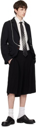 YOHJI YAMAMOTO Black Square Pattern JQ Derby Tie