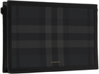 Burberry Black Check Zip Pouch