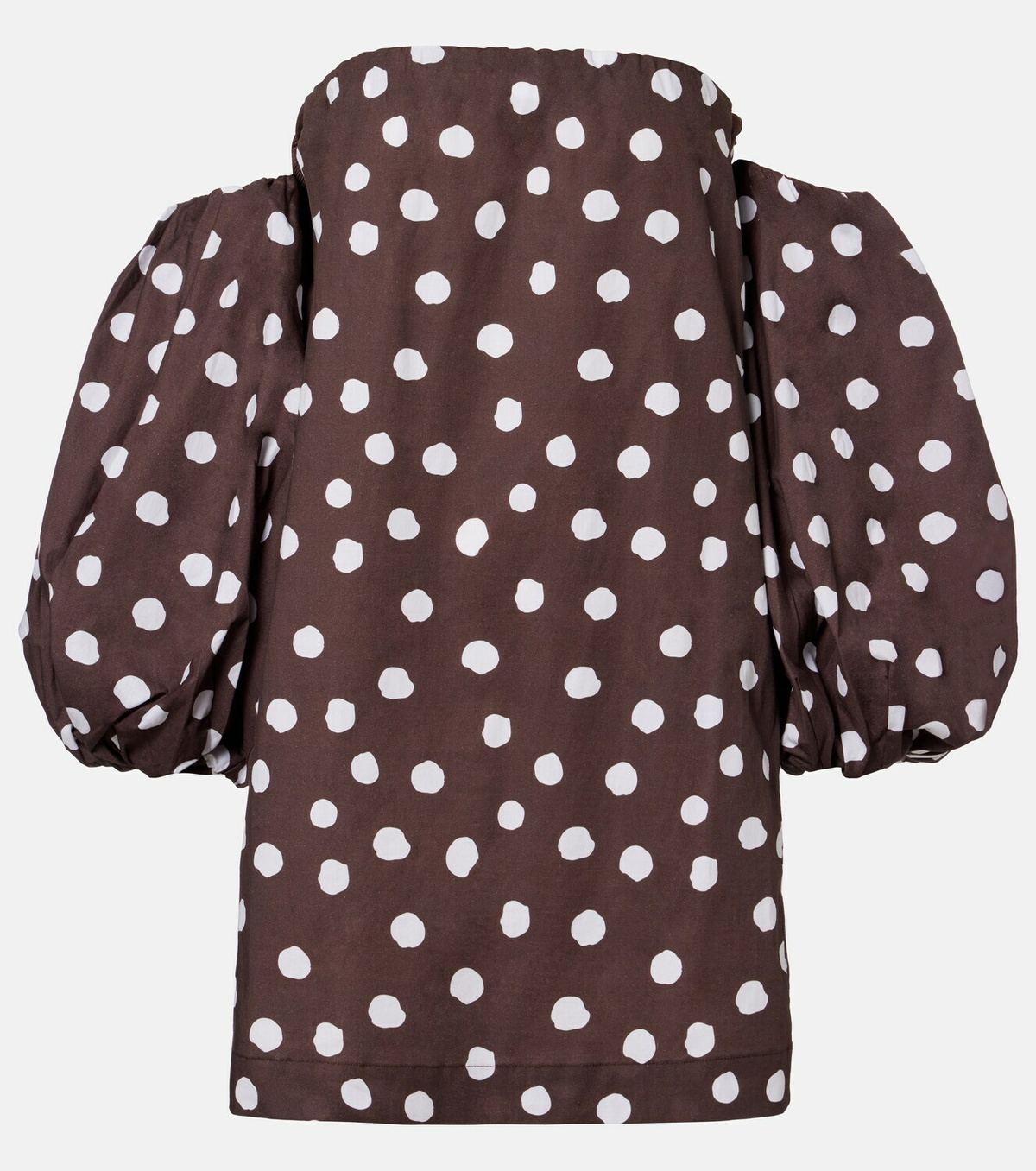 Adriana Degreas Polka-dot cotton-blend minidress