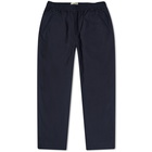 Folk Men's Drawcord Assembly Pant in Navy Shadow Stripe