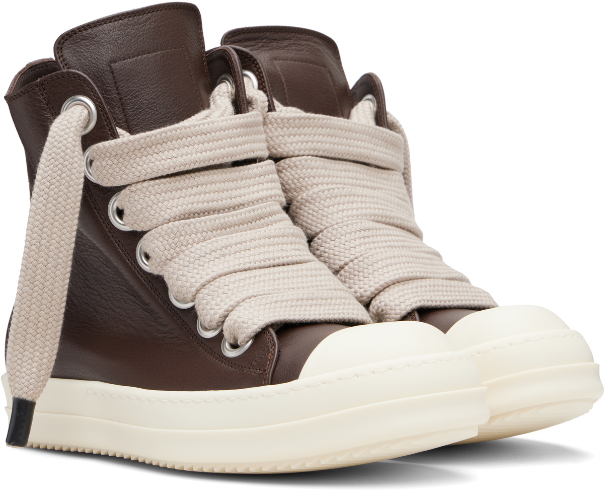 Rick Owens Brown Temple Jumbolace Sneakers Rick Owens
