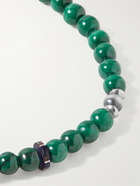 Mikia - Sterling Silver Malachite Beaded Bracelet - Green