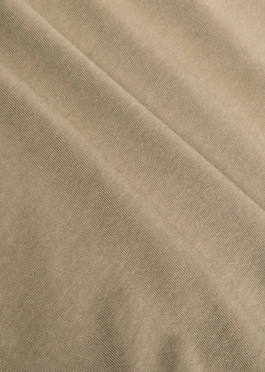 Agolde Adine Shrunken Cotton T-shirt Light Brown