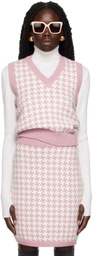 Ernest W. Baker SSENSE Exclusive Pink & White Vest
