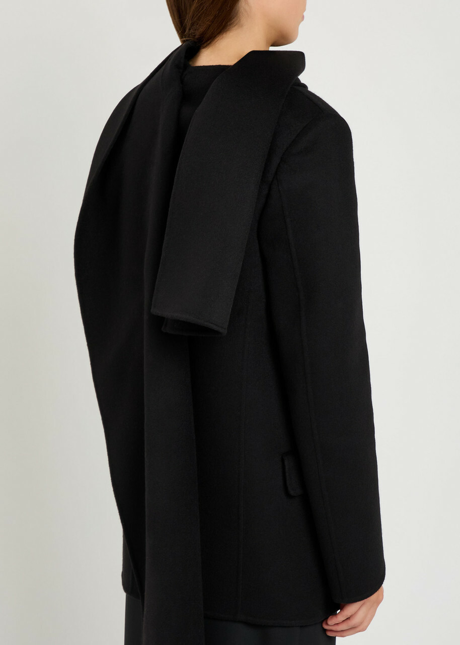 The Row Calitra Scarf-effect Cashmere Jacket Black