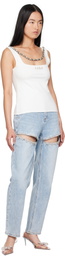 AREA White 'AREA' Nameplate Tank Top