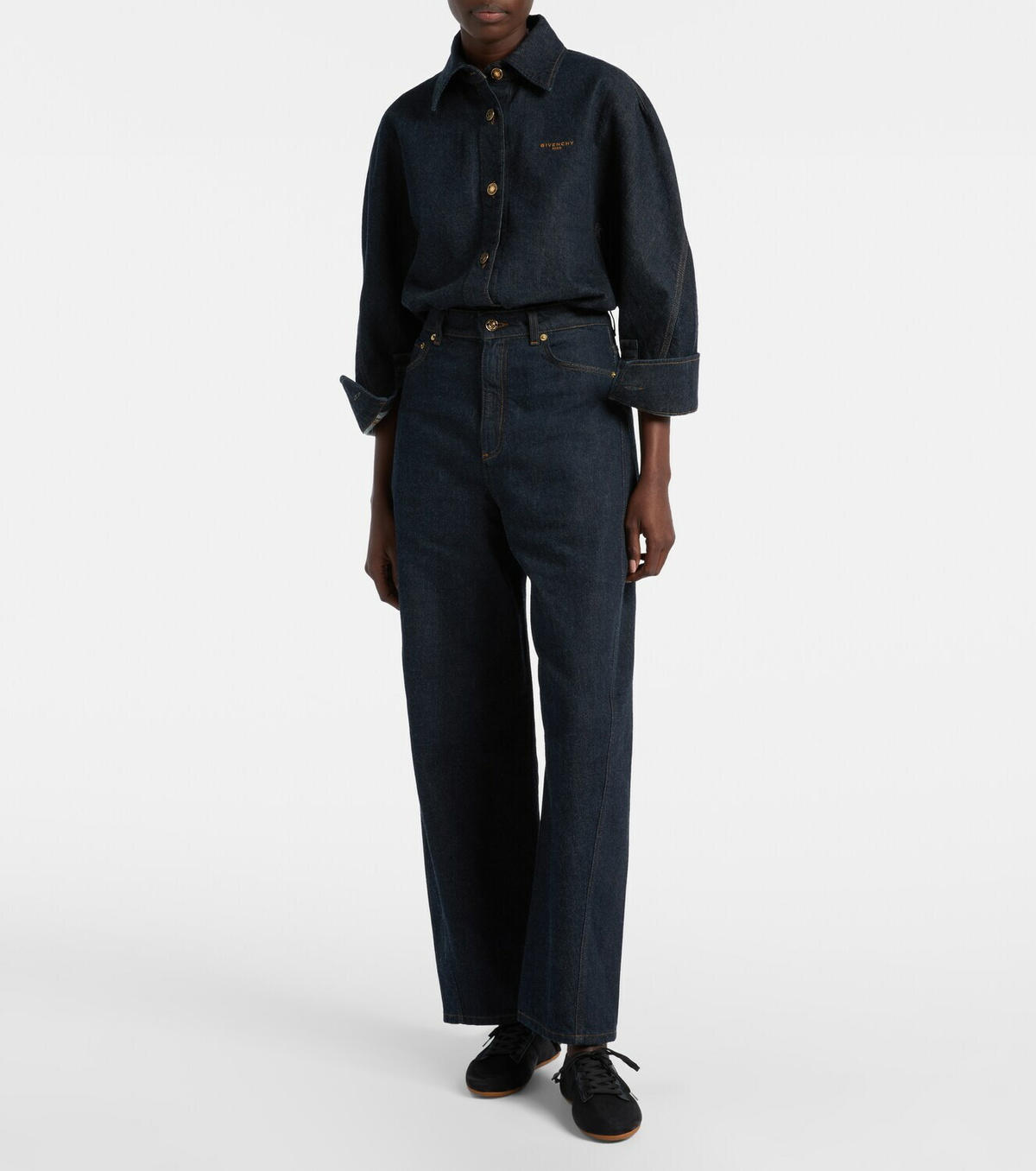 Givenchy Slim leather-trimmed sneakers