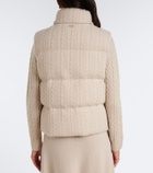 Agnona Cable-knit cashmere puffer vest