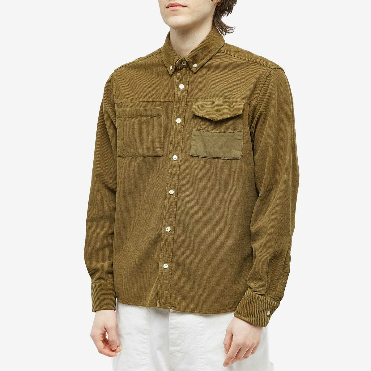 Foret Men's Toad Corduroy Shirt in Army Foret