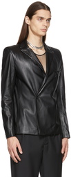 Enfants Riches Déprimés Black Leather Frankie Teardrop Jacket