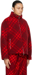 Burberry Red Check Reversible Jacket