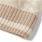 Gucci Men's GG Knitted Beanie Hat in Camel/White