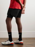 DISTRICT VISION - Aaron Layered Mesh-Trimmed Shell Drawstring Shorts - Black