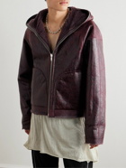 Rick Owens - Reversible Shearling Hooded Jacket - Purple