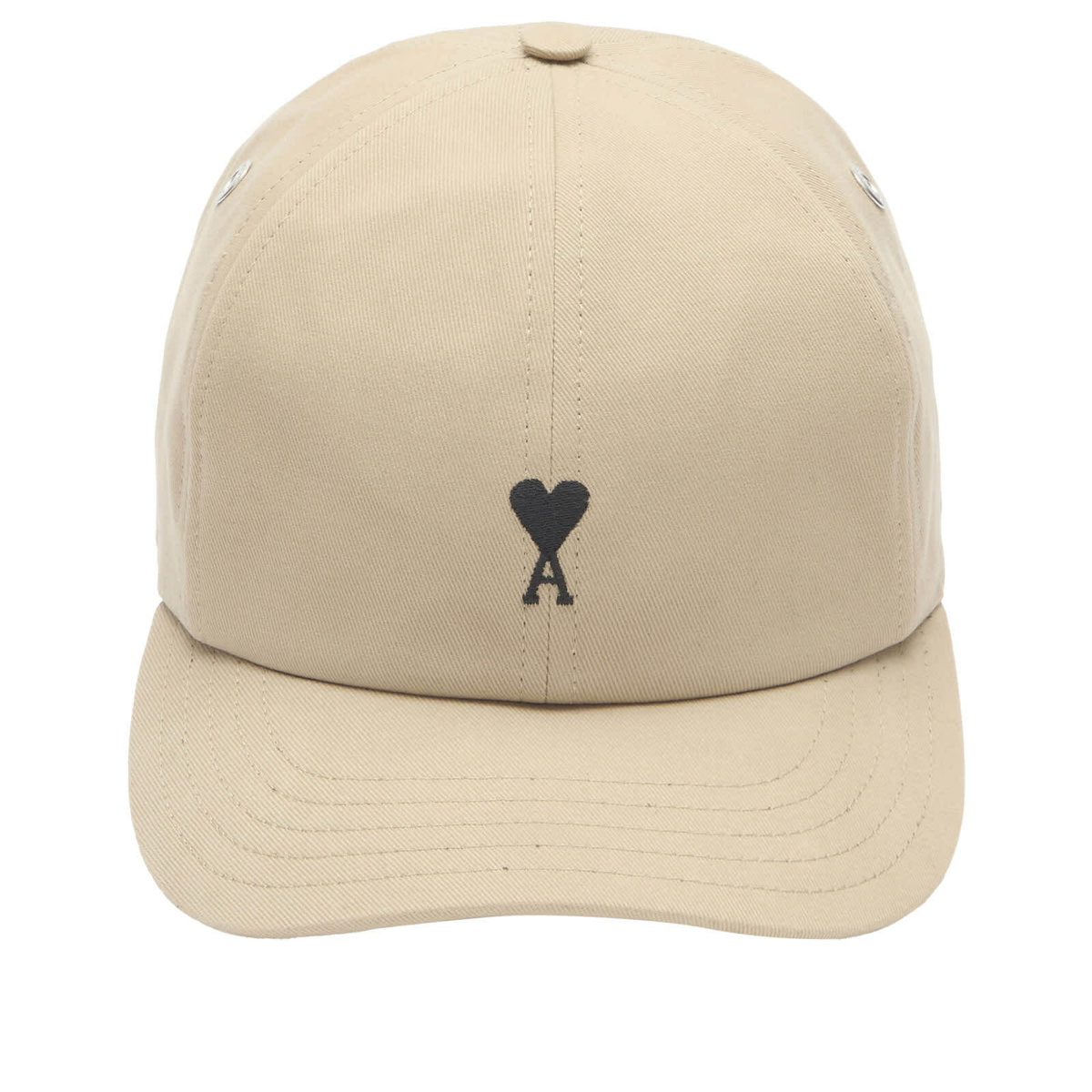 ami paris キャップ ベージュ AMI Paris Men's Bicolor Cap in Beige Taupe/Blanc Creme AMI
