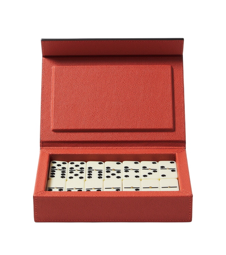 Photo: Giobagnara Parma leather and walnut domino set