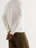 NUDIE JEANS - Printed Fleece-Back Cotton-Jersey Sweatshirt - White