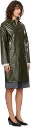 MM6 Maison Margiela Khaki Raglan Faux-Leather Coat