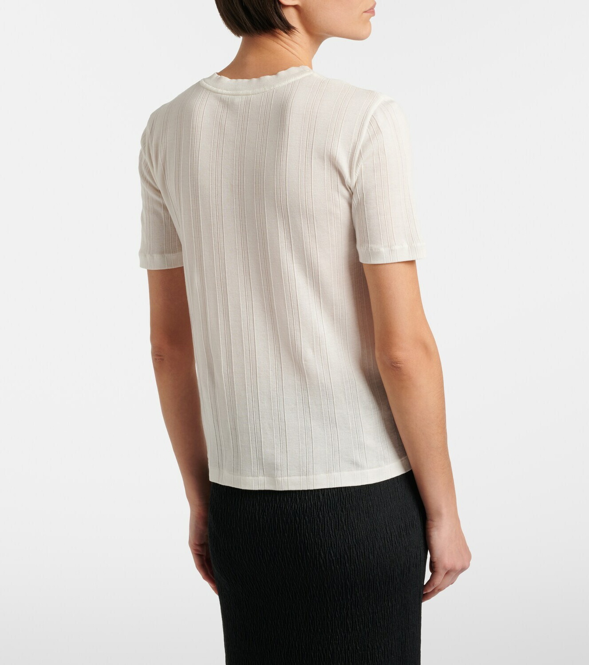 The Row Etina ribbed-knit cotton T-shirt