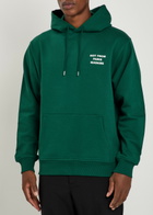 DRÔLE DE Monsieur Nfpm Hooded Cotton Sweatshirt Dark Green